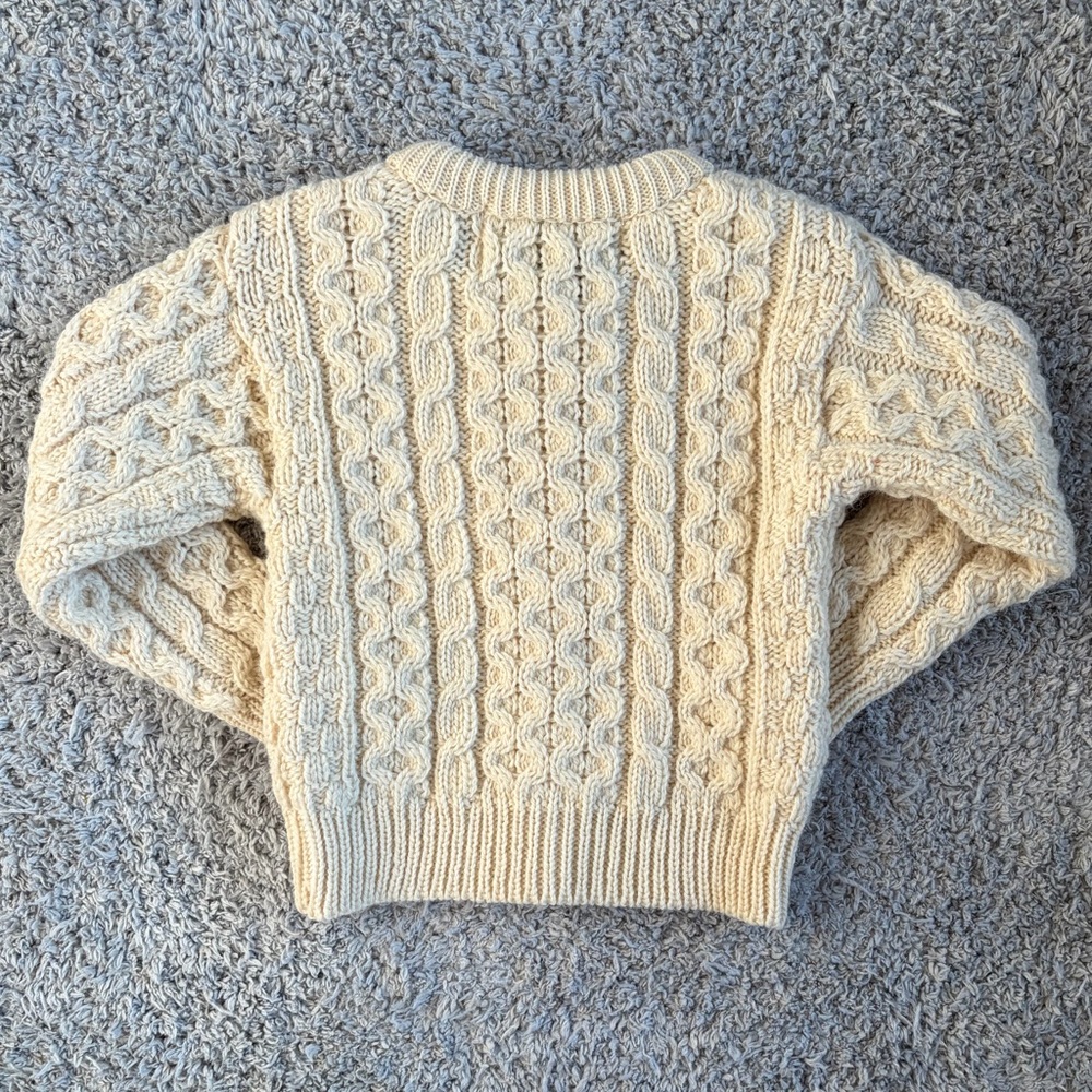 NWOT Aran Crafts | 100% Merino Wool Irish Cardigan Sweater | Size 12-18m - Picture 7 of 7